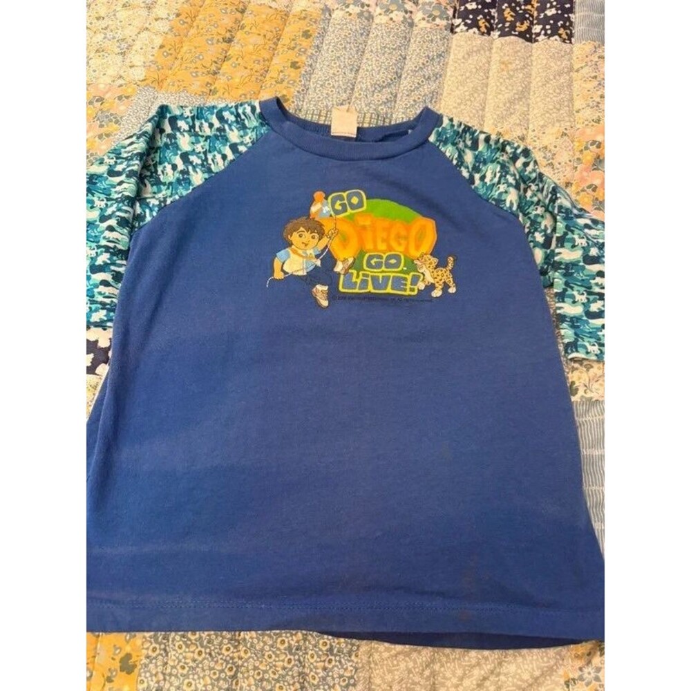 2006 Y2K Go Diego Go Live! Nickelodeon Graphic T-Shirt Kids 6-8. 154